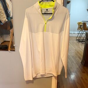Nike White Gray and Neon Yellow Men's Jacket
